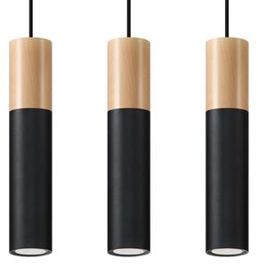 Sollux Lighting Závěsné svítidlo PABLO 3 černé