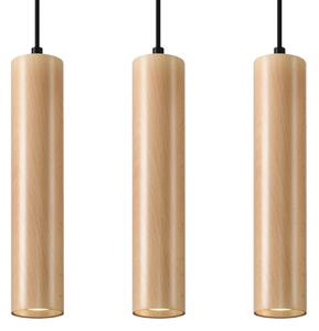 Sollux Lighting LINO 3 dřevěná závěsná lampa