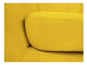 Žlutá sametová pohovka Mazzini Sofas Sardaigne, 188 cm