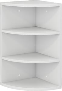 Rohová police Vicco Fabienne Bílá 30 x 60 cm 3 přihrádky, Model 40285