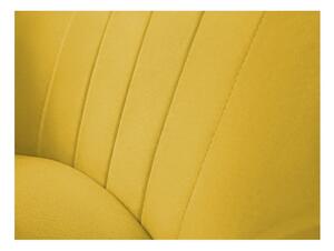 Žlutá sametové křeslo Mazzini Sofas Toscane