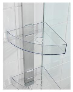 Rohová závěsná koupelnová polička Wenko Premium, 21 x 20 cm