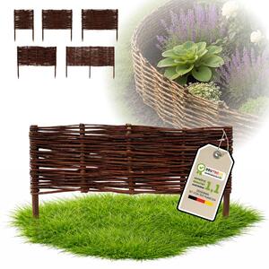 Floranica 1 kus Vrbový plot 20 cm x 60 cm – Zahradní plot z vrbového proutí Palisáda Přírodní oplocení Ohraničení záhonu