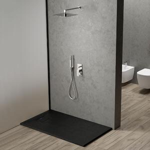 Oltens Bergytan obdélníková sprchová vanička 100x80 cm černá 15100300