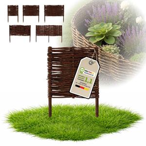 Floranica 1 kus Vrbový plot 40 cm x 30 cm – Zahradní plot z vrbového proutí Palisáda Přírodní oplocení Ohraničení záhonu