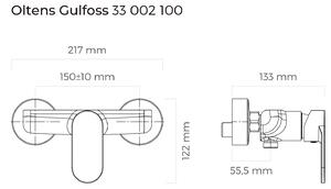 Oltens Gulfoss sprchová baterie nastěnná chrom 33002100