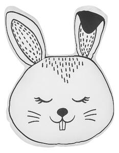 Polštář pro děti králík 53 x 43 cm černobílý KANPUR