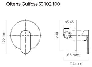Oltens Gulfoss sprchová baterie pod omítku chrom 33102100