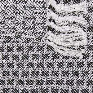 Bavlněná deka 130 x 160 cm černobílá KIRAMAN