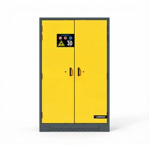 Protipožární skříň na nebezpečné látky, Typ 30, 1200 x 615 x 1950 mm, 2dveřová