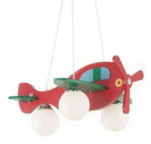 Dětský závěsný lustr Ideal Lux Avion-1 SP3 rosso 136318 červený