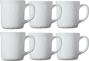 6x Esmeyer 441-012 Arcoroc hrnek na kávu TRIANON, 0,29 l, bílý