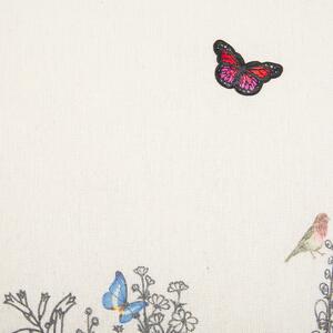 Sada 2 polštářů s motýlím vzorem 45 x 45 cm béžová MUSA