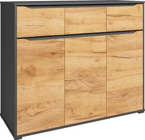 Příborník Vicco Ruben Zlatý mocný dub 48 x 101.6 cm se zásuvkami, Model 41623