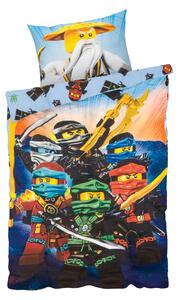 LEGO Dětské ložní povlečení, 140 x 200 cm, 70 x 90 cm (Ninjago světle modrá) (100344970002)