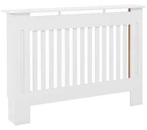 HOMCOM Kryt Radiátoru Moderní Kryt Radiátoru z MDF pro Obývací Pokoj a Ložnici 112x19x81cm Bílý | Aosom