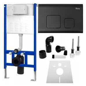 Rea Podomítkový modul pro závěsné WC mísy s tlačítkem F - černá