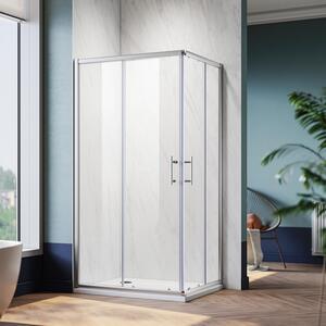 SONNI rohový sprchový kout ŠxHxV: 70x90x185 cm rohový vstup dvojité posuvné dveře sprchový kout tvrzené bezpečnostní sklo funkce rychlého uvolnění ochrana proti stříkající vodě