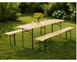Pivní set STANDARD 220x50cm – masiv smrk - stůl + lavice