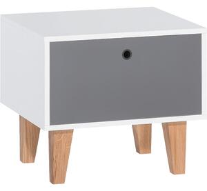 Šedo-bílý noční stolek Vox Concept
