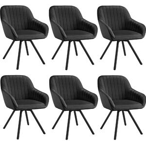 Tectake® Otočné křeslo Snug čalouněné, sametový vzhled 58 x 58 x 82 cm