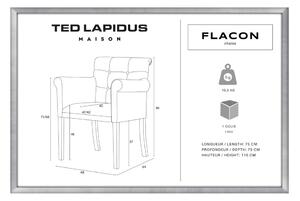 Černá židle s černými nohami z bukového dřeva Ted Lapidus Maison Flacon
