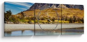 Obraz - Národní park Torres del Paine (s hodinami) (90x30 cm)