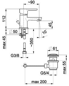 KFA Armatura Granat umyvadlová baterie stojící chrom 5522-815-00