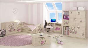 Dětská postel s výřezem KOČIČKA - růžová 140x70 cm + matrace ZDARMA