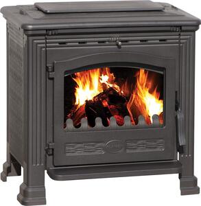 Litinová kamna Plamen Tena 9,5 kW - Litinová kamna na dřevo s plotýnkou na vaření