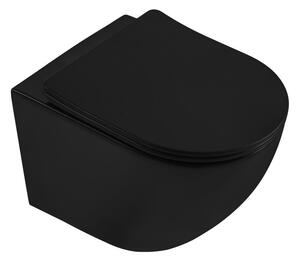 AKCE/SET/LIVERO Geberit - Modul pro závěsné WC s tlačítkem + CERANO - WC mísa rimless Verde + UF slim sedátko - černá matná + Geberit - Ovládací tlač…