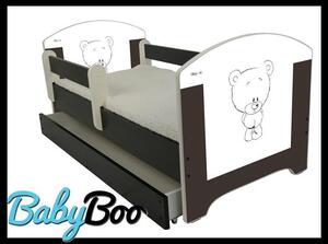 Dětská postel HNĚDÝ MEDVÍDEK 160x80 cm