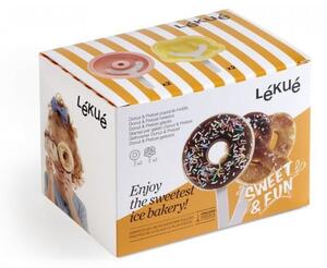 Sada 4 silikonových forem na zmrzlinu Lékué Donut & Pretzel