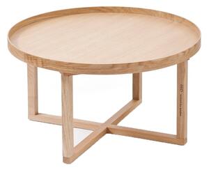 Kulatý dřevěný stolek z dubového dřeva Wireworks Round, Ø 66 cm