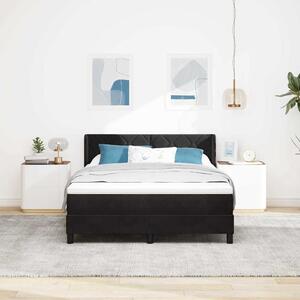Postel s boxspringem s čelo Černý 200 x 160 cm samet 3341530