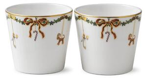 Porcelánové hrnečky Star Fluted Christmas 300 ml – set 2 ks