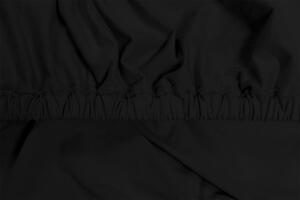 Jersey prostěradlo černé na výšku matrace do 20 cm Velikost: 100 x 200