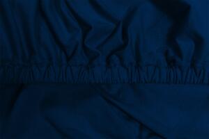 Jersey prostěradlo tmavě modré na výšku matrace do 20 cm Velikost: 60 x 120