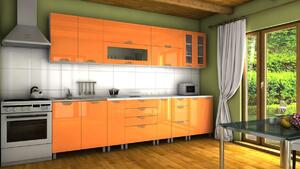 Kuchyňská linka Granada 300 oranžový lesk - RLG