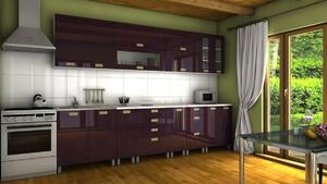 Kuchyňská linka Granada 300 fialový lesk - RLG
