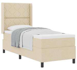 Postel s boxspringem s polštářem Krémová 200 x 80 cm textil 3341677