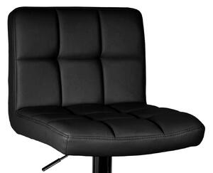 ViaDomo Via Domo - Barová židle Cuando - černá/stříbrná - 40x107x35 cm
