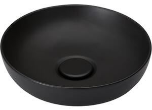 Cerano Moana, umyvadlo na desku ⌀ 42 cm, černá matná, CER-CER-403353