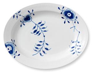 Porcelánový oválný talíř Blue Fluted Mega 36,5 cm