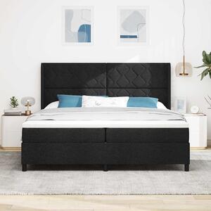 Postel s boxspringem s polštářem Černý 200 x 200 cm textil 3341730