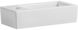 CERANO - Keramické umývátko Roberto, závěsné levé - bílá lesklá - 36,5x18 cm