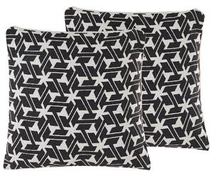 Sada 2 bavlněných polštářů 45 x 45 cm černobílá ANDIRIN