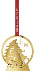 Pozlacená vánoční ozdoba Snowglobe 2025 – sběratelská edice