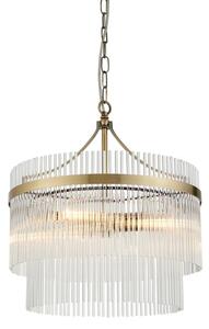 Endon 99167 - Lustr na řetězu MARIETTA 3xE14/7W/230V mosaz/čirá