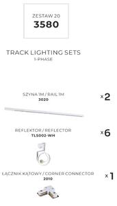 Bodová světla na liště SET 6x GU10 (ES111) 2 m bílá Zuma Line Master Track 3580